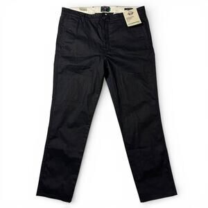 Dockers Original Chino Cotton Hemp Pants Mens Size 36x30 Black Slim Fit NWT